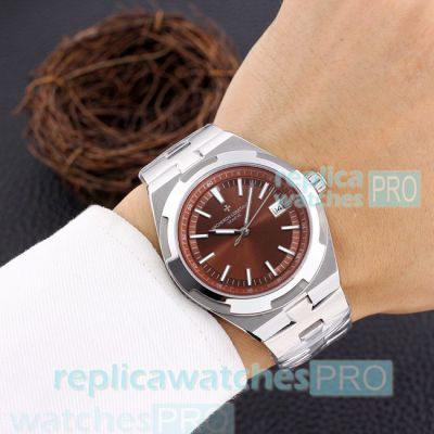 High Quality Replica Vacheron Constantin Overseas Brown Dial Stainless Steel Men's Watch